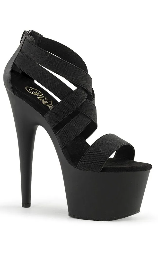 ADORE-769 Black Vegan Leather Heels