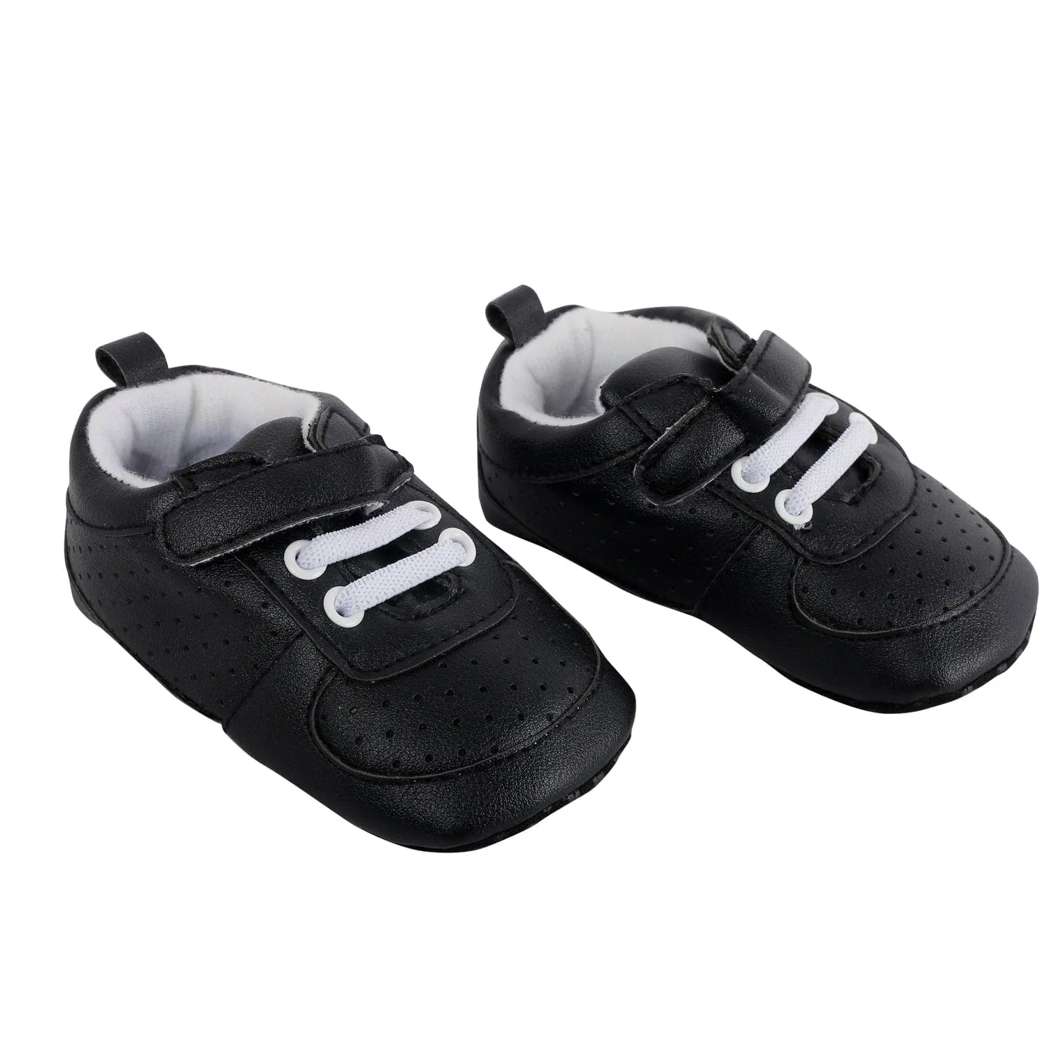 Baby Moo Black Velcro Booties