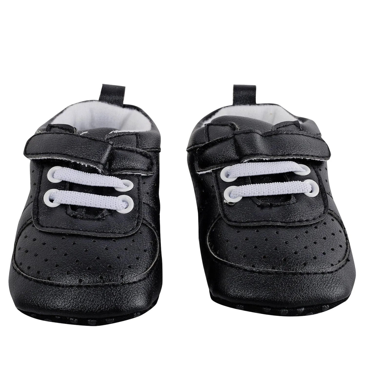 Baby Moo Black Velcro Booties