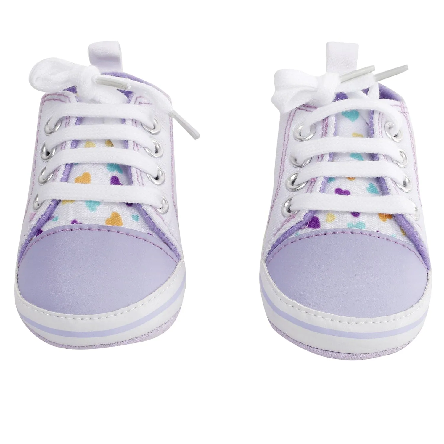 Baby Moo Purple Hearts Sneakers