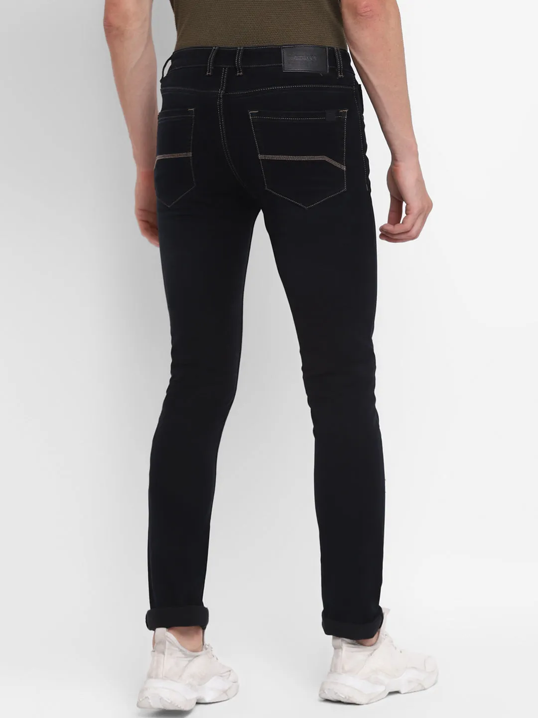 Black Cotton Stretch Narrow Fit Jeans