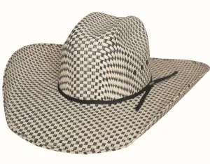 Bullhide Checkered Straw Western Hat - Locked Away 50X