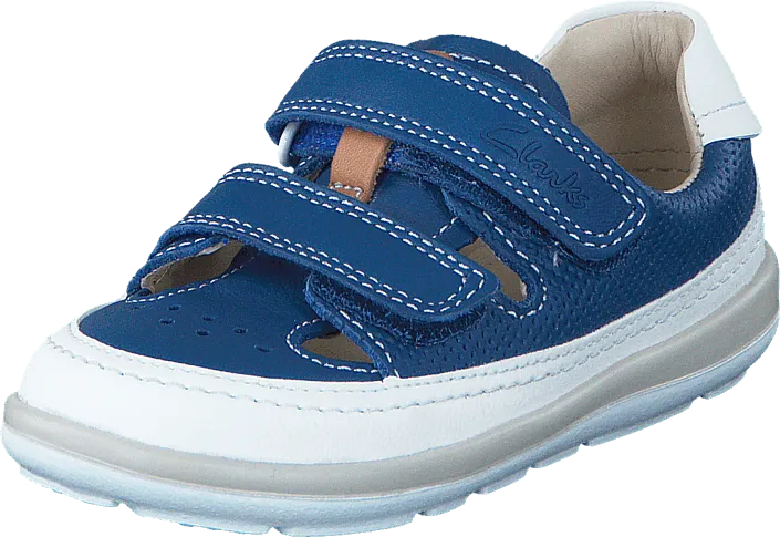 Clarks Softly Navy Fst Younger Boys Shoes