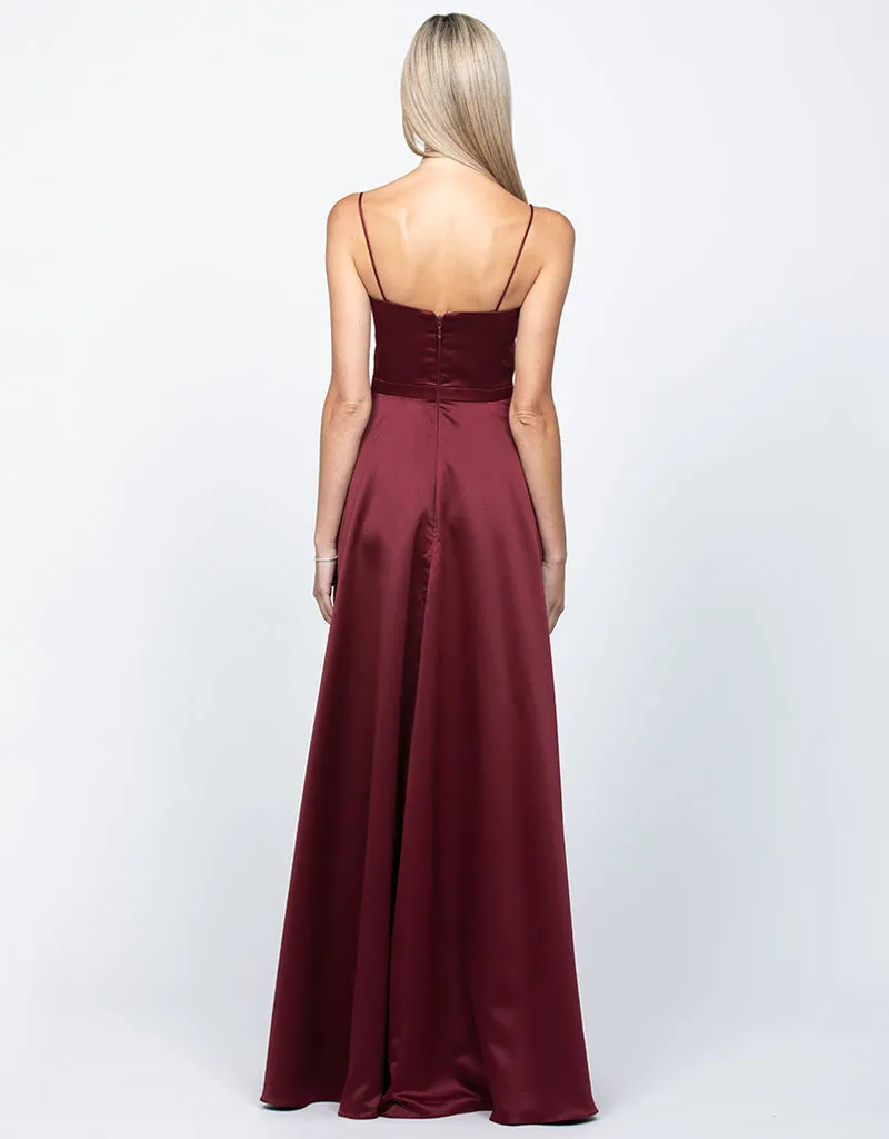 Diamond Cowl Wrap Gown