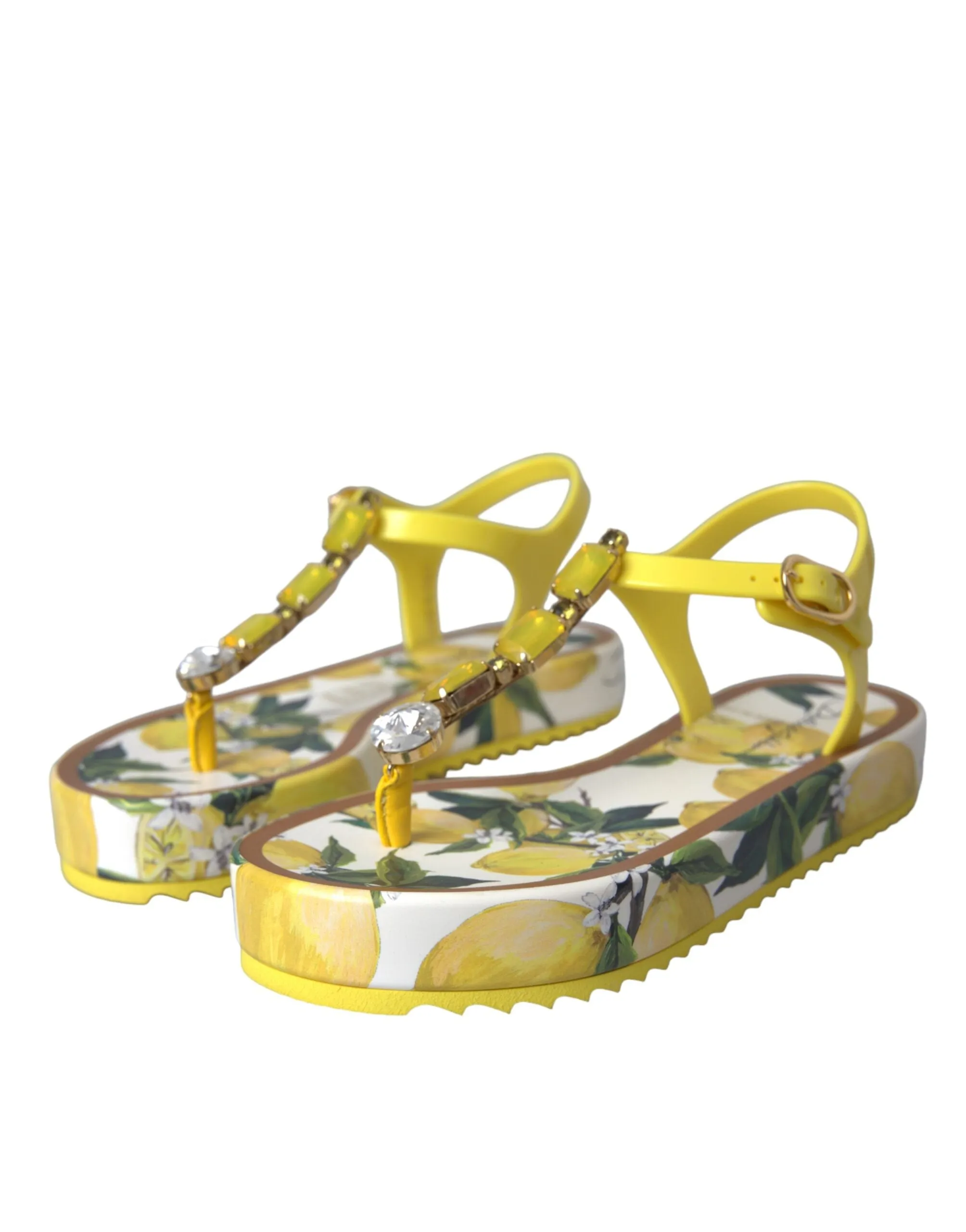 Dolce & Gabbana Lemon Beachwear Flat Sandals