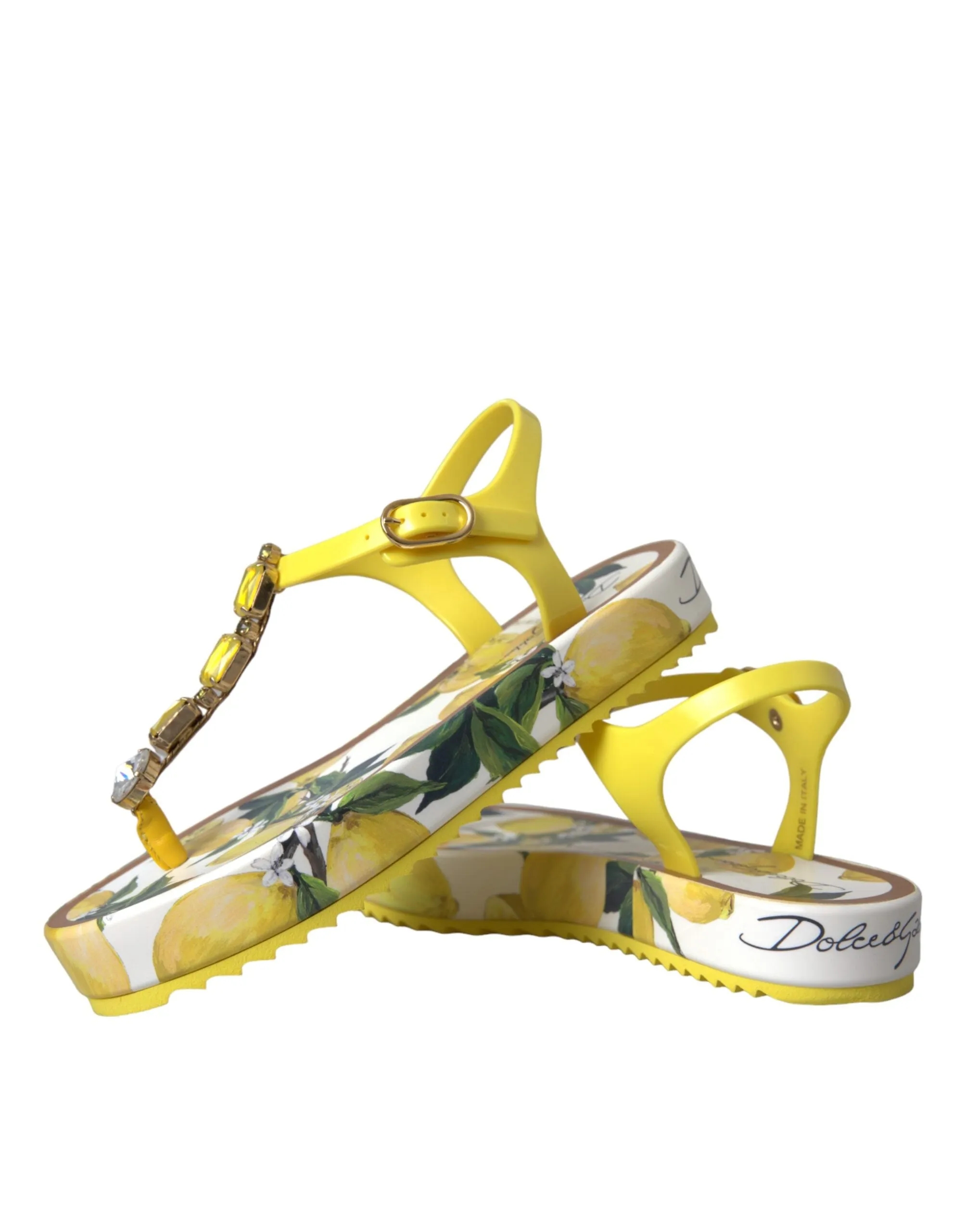 Dolce & Gabbana Lemon Beachwear Flat Sandals