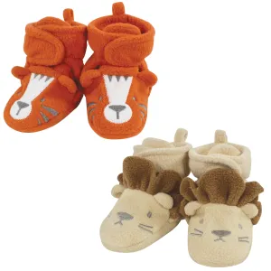 Hudson Baby Cozy Fleece Booties, Lion Tiger