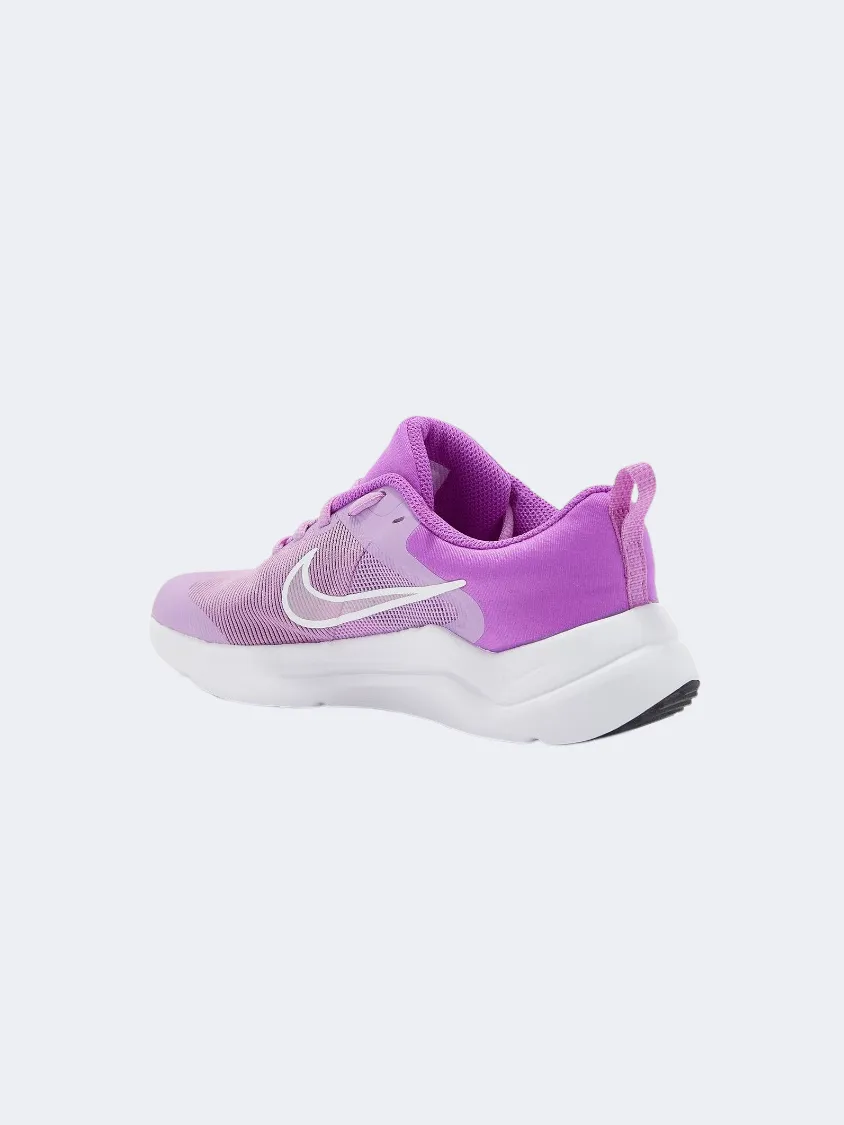 Nike Downshifter 12 Gs-Girls Running Shoes Fushia/White