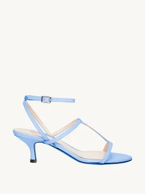 Novie kitten heel in baby blue leather