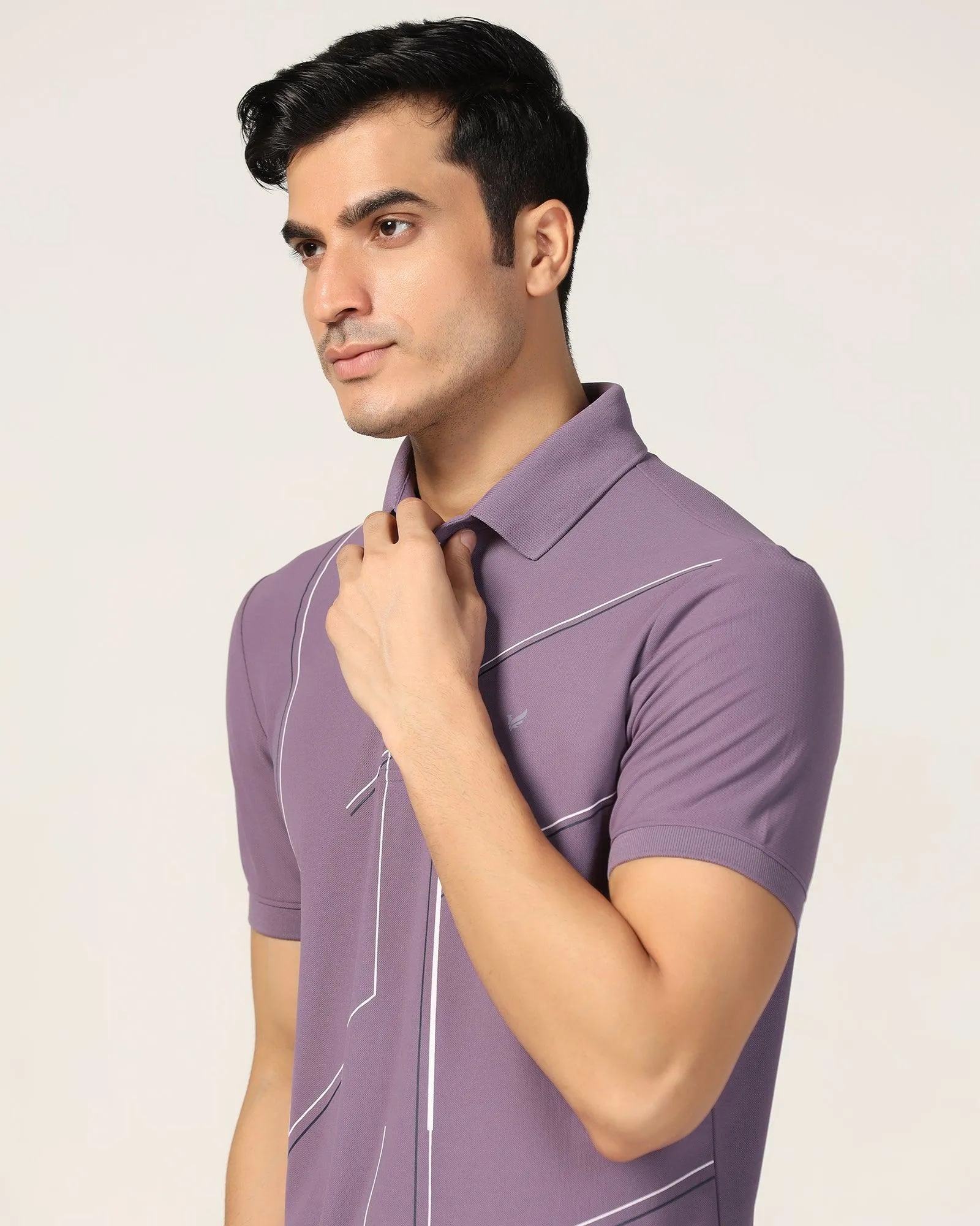 TechPro Polo Mulled Grape Printed T-Shirt - Vine